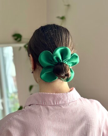 Flower Scrunchie Zielona