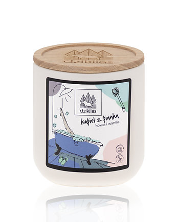 Kąpiel z pianką M - średnia świeca rzepakowa, Dzikilas