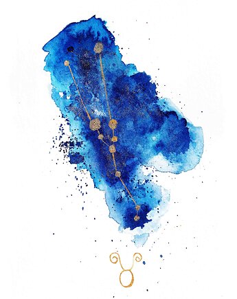 Plakat Gwiazdozbiór Byka Znak Zodiaku BYK