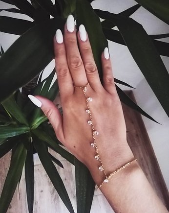 Bransoletka z pierścionkiem White Joanne, AFRODITTE COLLECTION
