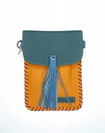 Skórzana torebka na telefon listonoszka damska rękodzieło Olivka, Olivka Warsaw