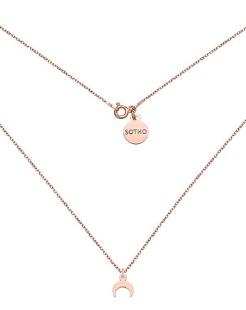 Naszyjnik z małym księżycem z różowego złota, SOTHO