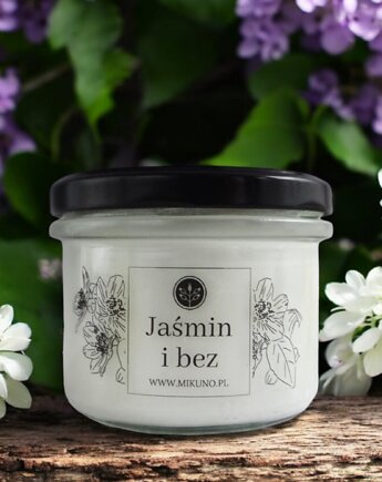 Świeca sojowa JAŚMIN I BEZ 235 ml Mikuno