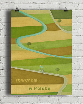 Rowerem w Polskę - plakat fine art