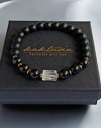 OCZYSZCZENIE,OCHRONA, SIŁA : kryształ górski, turmalin, onyks : gold, kaktusia