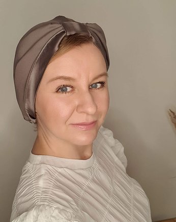 Turban jedwabny do snu