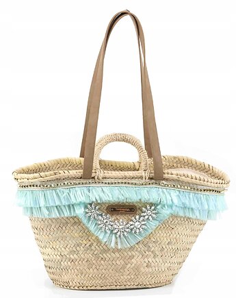 Kosz torebka na plażę ozdobna boho Simó Sastre, Olivka Warsaw
