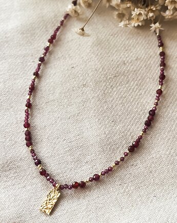 Naszyjnik Choker WINE granat