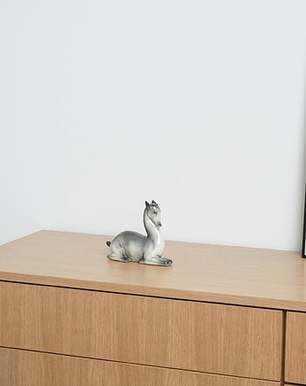 Ceramiczna figurka sarna, duński design, lata 70, produkcja: Dania
