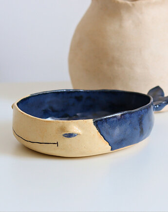 Ceramiczna miska patera wieloryb