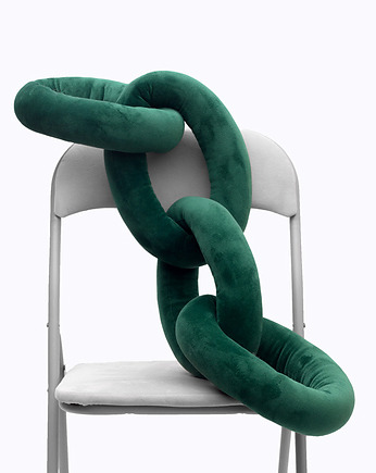 Poduszka Łańcuch, Chain Pillow Zielona Butelkowa