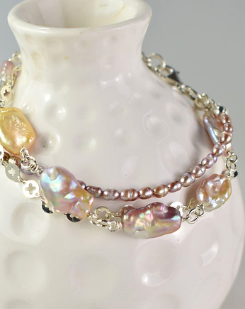 Perły w srebrze - bransoletka, Sunflower Kornelia Kubinowska