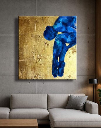Złota struktura, akwarela 110x110cm  