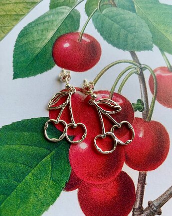 OSTATNIE SZTUKI- Cherry- kolczyki srebrne- Wiśnie- Strawberries & Cherries