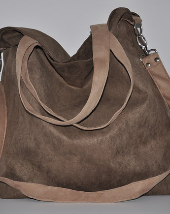 Torba hobo XXl - brąz, beż