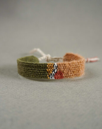 Bransoletka z nici - sun and wave - wersja jesienna, Słońcem Tkane