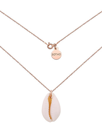 Naszyjnik z różowego złota z dużą muszelką, SOTHO