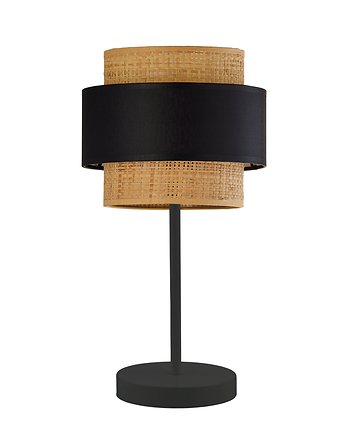 Nowoczesna lampa stołowa LED w stylu boho z rattanowym kloszem NICEA BOHO II