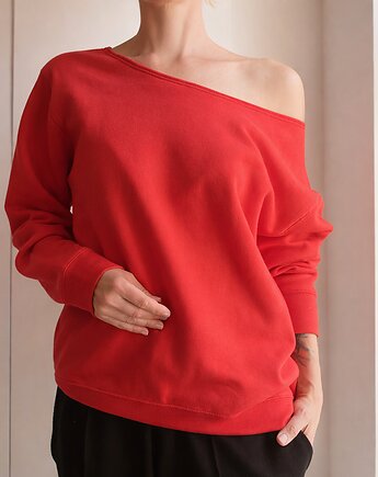 Czerwona Oversize Bluza Max