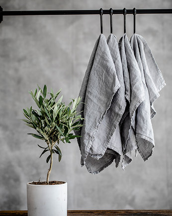 Lniane serwetki StoneWashed - foggy morning