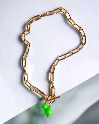 Swarovski neon pearls : TWO : neon green, kaktusia