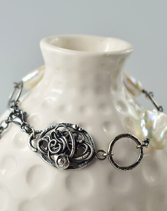 Soreva - srebrna bransoletka wire-wrapping