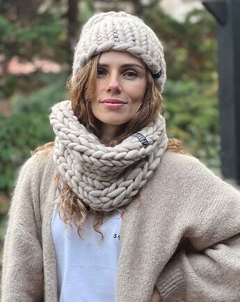 Zestaw 100% MERINO CZAPKA i komin