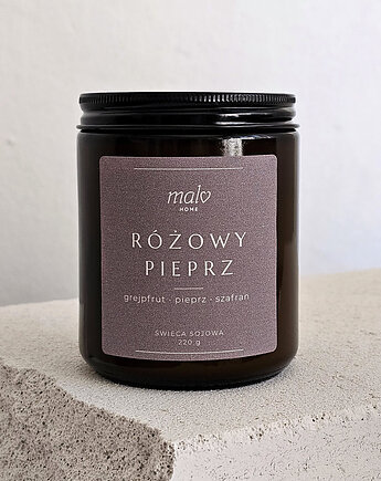 Świeca sojowa zapachowa Różowy Pieprz 220 g