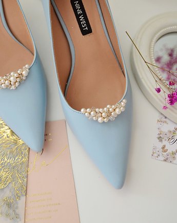 Klipsy do butów perełki i kryształki Swarovski