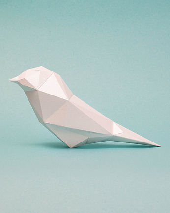 PTAK, papierowy model do sklejenia, pearl white.