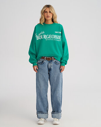 Bluza bez kaptura LOOSE FIT emerald BOURGEOISIE damska