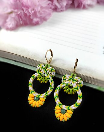 Daisy Garden kolczyki sutasz, Anna Drzewińska