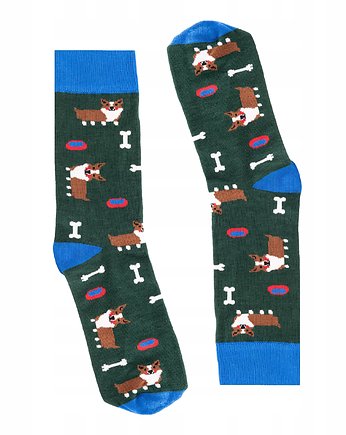 Śmieszne kolorowe skarpetki, Pieski Corgi 36-41