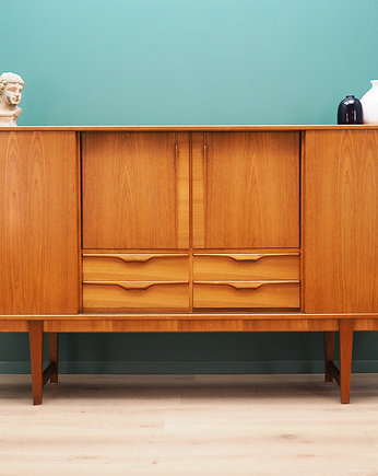 Highboard tekowy, duński design, lata 60