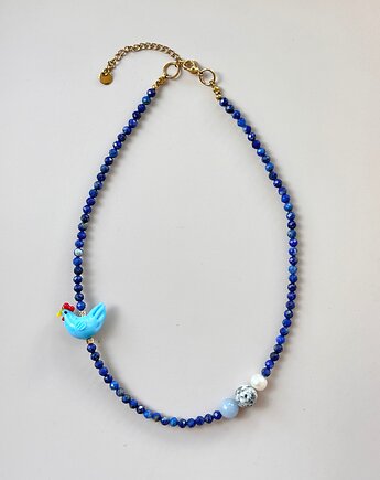 Naszyjnik Kurka Hen z lapis lazuli
