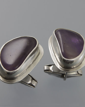 Z ametystami - spinki do mankietów, Marta Kepska