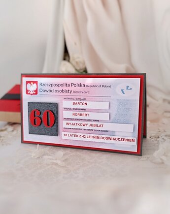 Kartka urodzinowa dla mężczyzny  na 60 personalizowana
