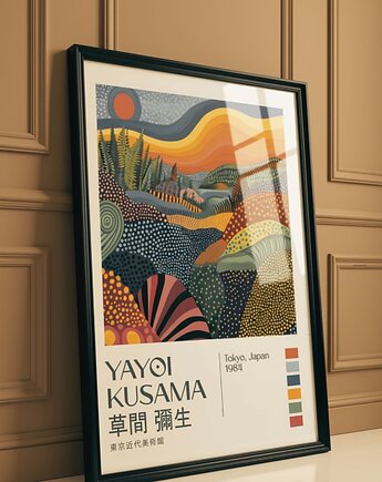 PLAKAT dekoracyjny Yayoi Kusama, krajobraz jesienny