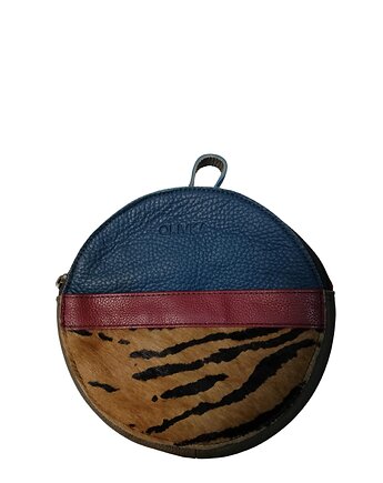 Torebka listonoszka skórzana okrągła skóra naturalna elegancka eko OLIVKA, Olivka Warsaw