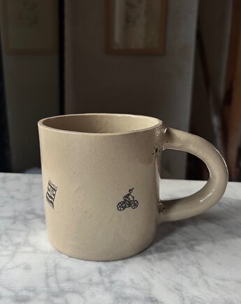 Duży Ceramiczny Minimalistyczny Rowerzysta Górski 500 ml