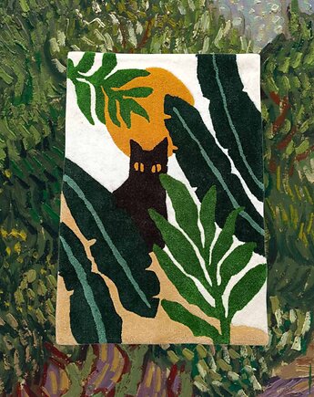 Dywan czarny kot, Cotton Carpet