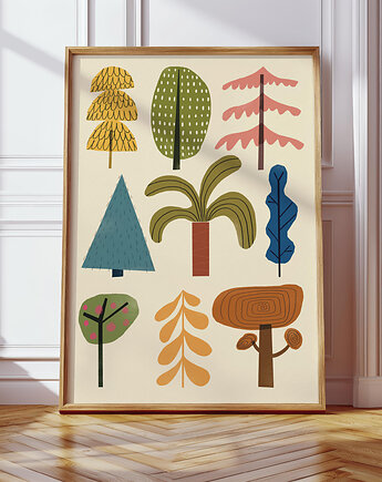 Plakat Drzewa - wersja kolorowa