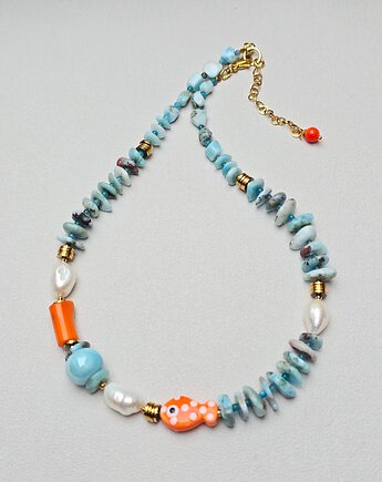 Naszyjnik Nuta Pomarańczy w Larimarze, ILEA