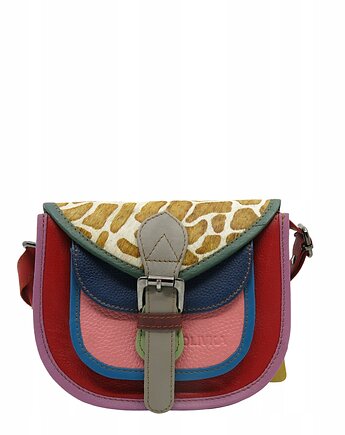 Torebka damska listonoszka skórzana regulowany pasek kolorowa OLIVKA, Olivka Warsaw