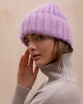 Czapka Double mohair lawendowa