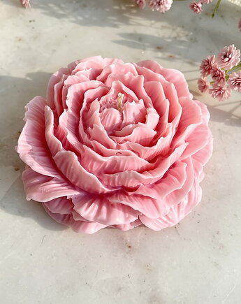 Świeca sojowa ekologiczna dekoracyjna "Peony Queen" 100x40mm (duża)