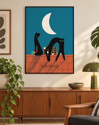 Plakat Fine Art giclee Dzikie koty. Polski New Look