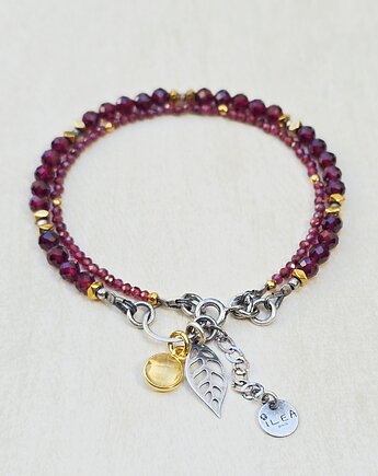 Podwójna Bransoletka Granat z Cytryną No 2, ILEA