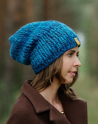 Niebieska czapka beanie MAXCOLOR