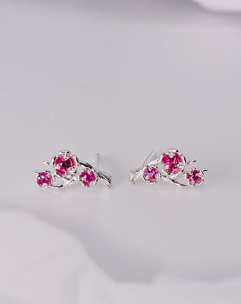 Srebrne kolczyki "Sakura"